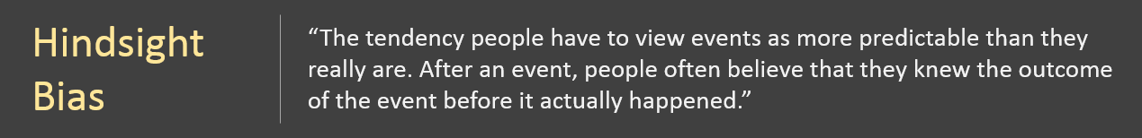 hindsight bias