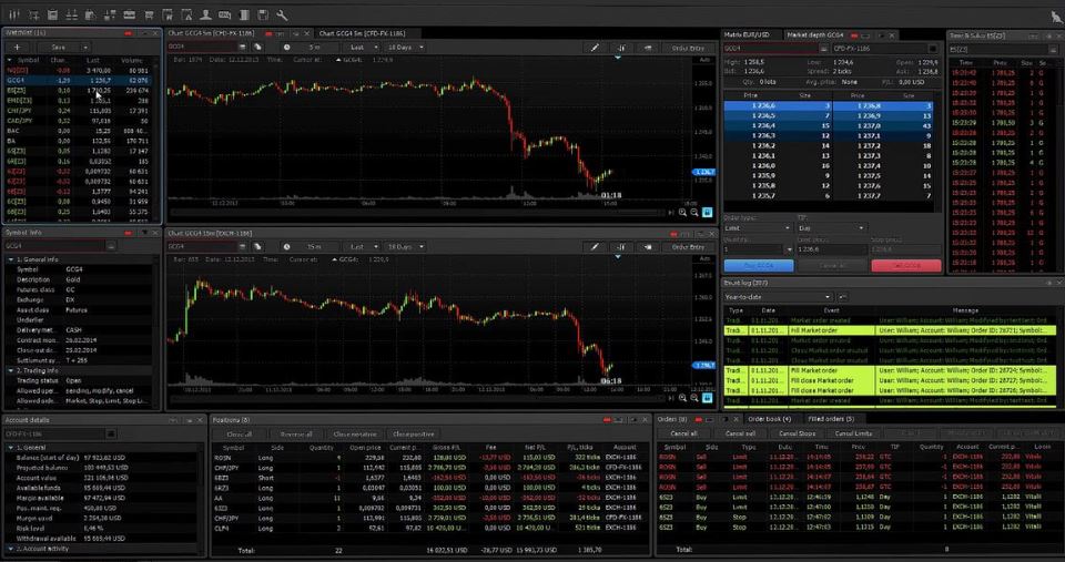 trading software user interface example